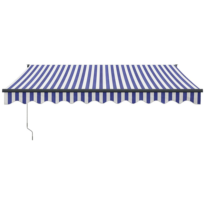 Tenda Sole Retrattile Blu e Bianca 3x2,5 m Tessuto e Alluminio 3154446