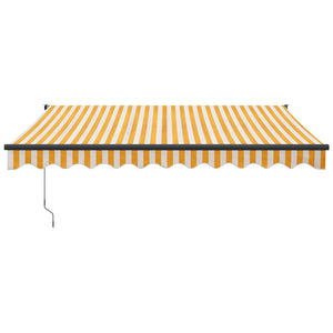 Tenda Retrattile Gialla e Bianca 3x2,5 m in Tessuto e Alluminio 3154456