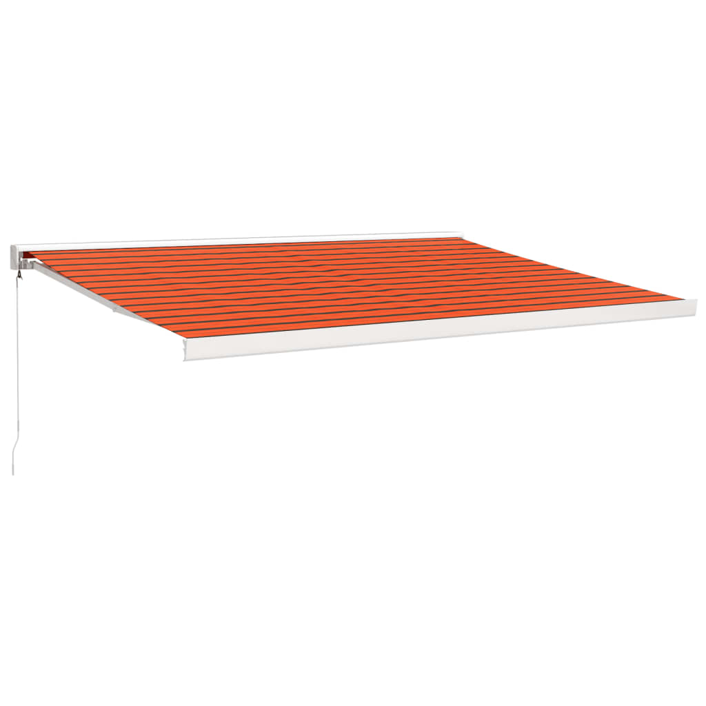 Tenda Retrattile Arancione Marrone 4,5x3 m Tessuto e Alluminio 3154544