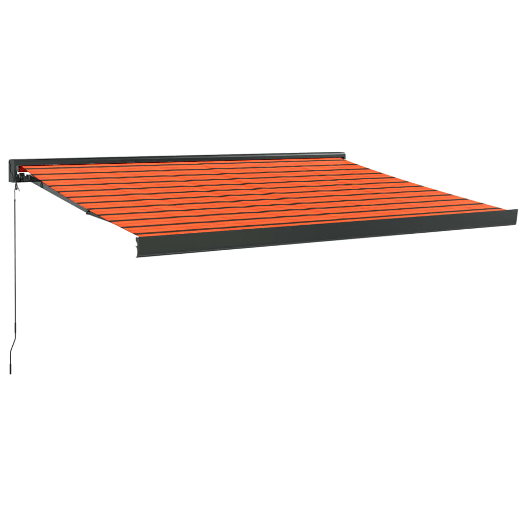 TendaRetrattile Arancione e Marrone 3x2,5m Tessuto e Alluminiocod mxl 93616