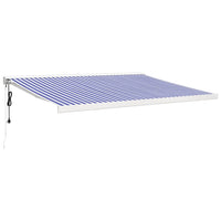 Tenda Sole Retrattile Blu e Bianca 4,5x3 m Tessuto e Alluminio 3154574