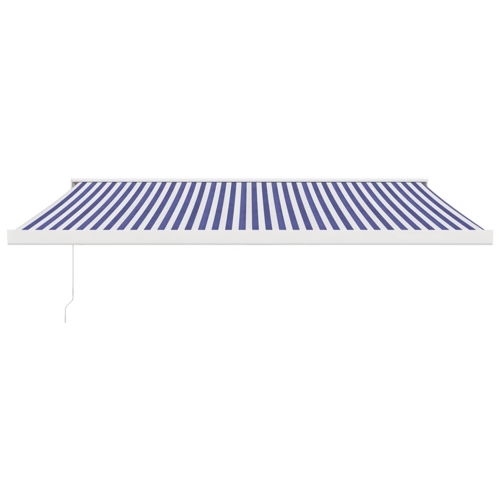 Tenda Sole Retrattile Blu e Bianca 4,5x3 m Tessuto e Alluminio 3154574