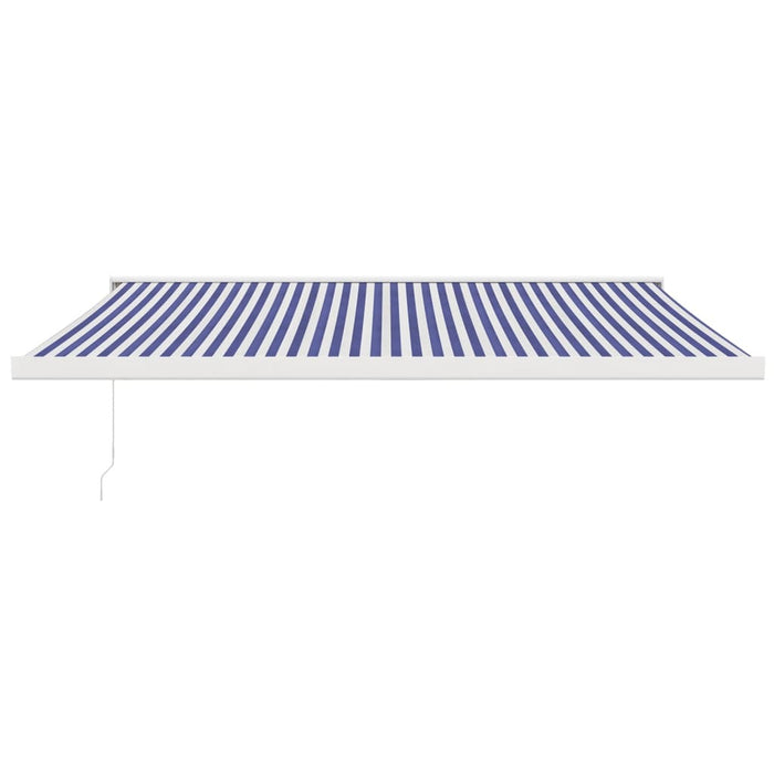 Tenda Sole Retrattile Blu e Bianca 4,5x3 m Tessuto e Alluminio 3154574