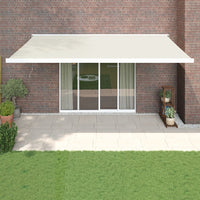 Tendada Sole Retrattile Crema 5x3 m in Tessuto e Alluminiocod mxl 117563