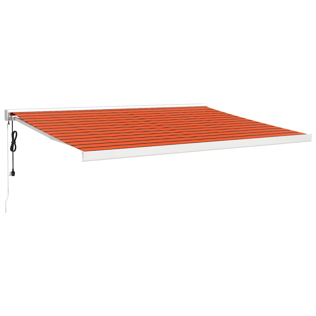 Tenda Retrattile Arancione e Marrone 4,5x3m Tessuto e Alluminio 3154594