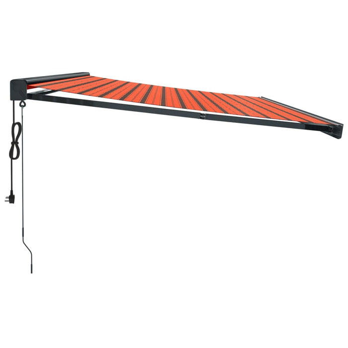 Tenda Sole Retrattile Arancione Marrone 5x3m Tessuto Alluminio 3154620