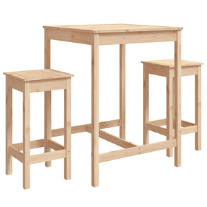 Set Bar da Giardino 3 pz in Legno Massello di Pino 3154725