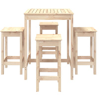 Set Bar da Giardino 5 pz in Legno Massello di Pino 3154730