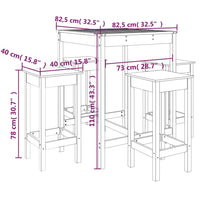 Set Bar da Giardino 5 pz in Legno Massello di Pino 3154730