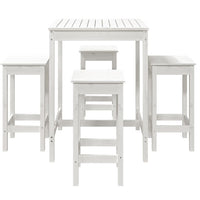 Set Bar da Giardino 5 pz Bianco in Legno Massello di Pino 3154731