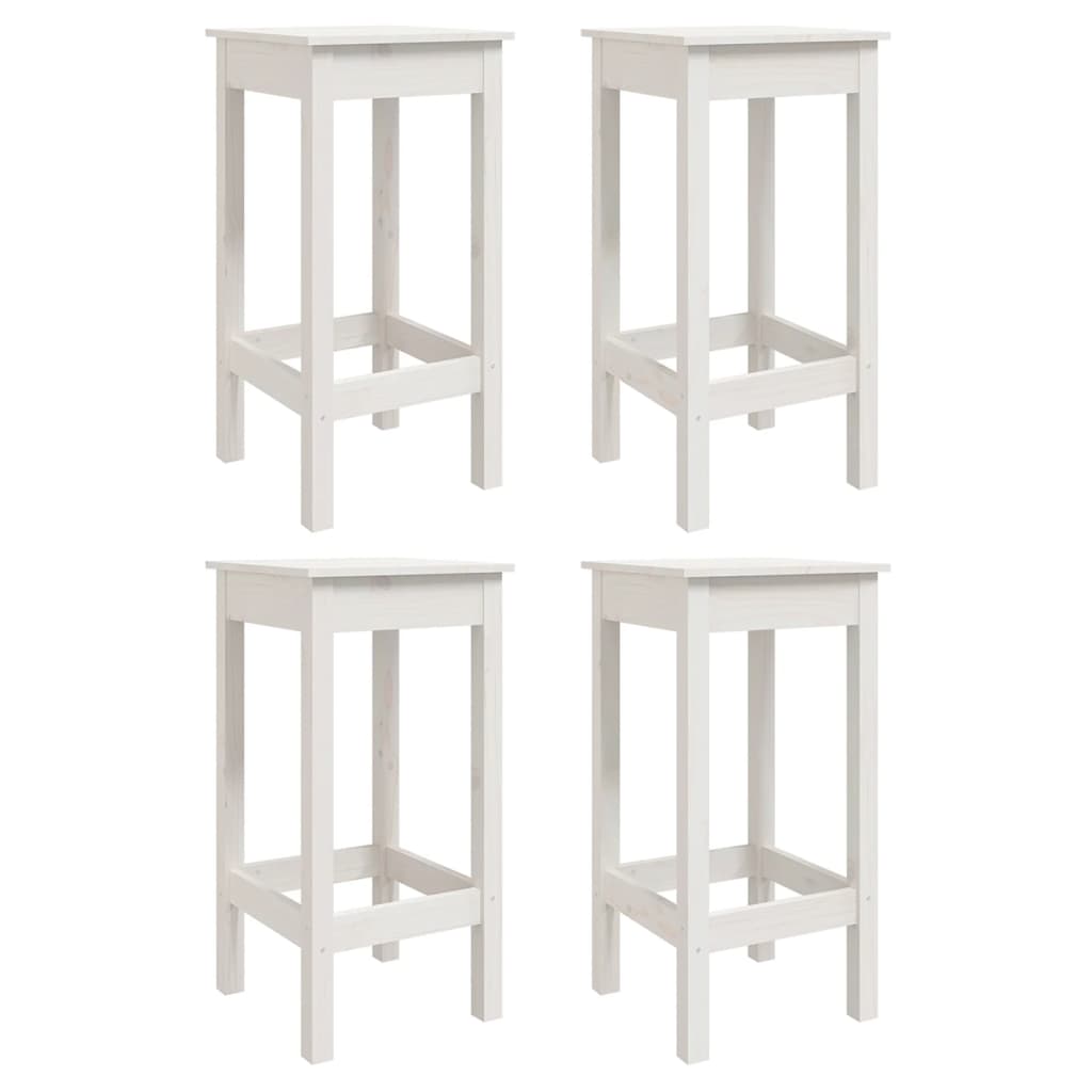 Set Bar da Giardino 5 pz Bianco in Legno Massello di Pino 3154731