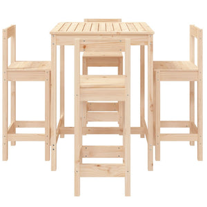 Set Bar da Giardino 5 pz in Legno Massello di Pino 3154740