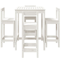 Set Bar da Giardino 5 pz Bianco in Legno Massello di Pino 3154741