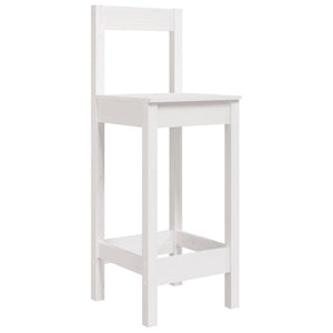 Set Bar da Giardino 5 pz Bianco in Legno Massello di Pino 3154741