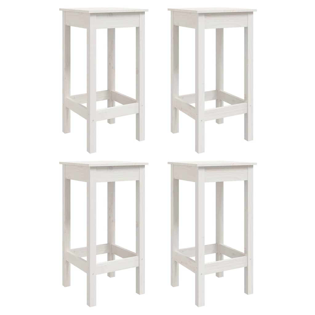 Set Bar da Giardino 5 pz Bianco in Legno Massello di Pino 3154746