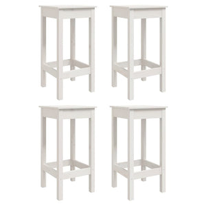 Set Bar da Giardino 5 pz Bianco in Legno Massello di Pino 3154746