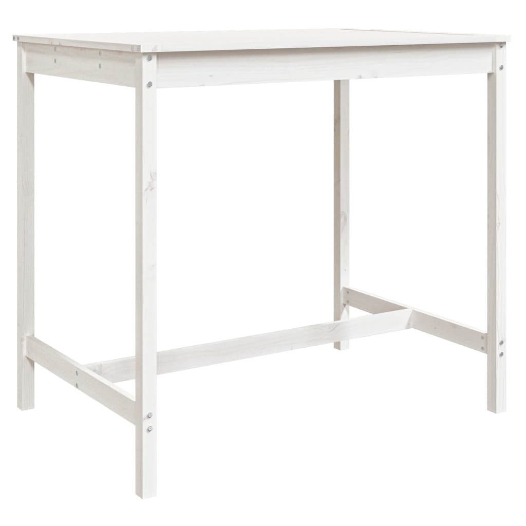 Set Bar da Giardino 5 pz Bianco in Legno Massello di Pino 3154746