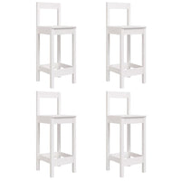 Set Bar da Giardino 5 pz Bianco in Legno Massello di Pino 3154751