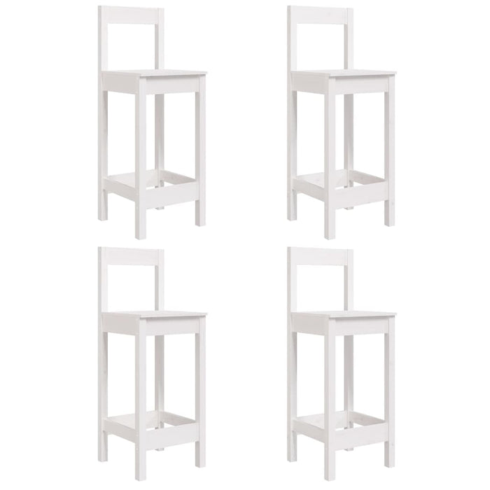 Set Bar da Giardino 5 pz Bianco in Legno Massello di Pino 3154751