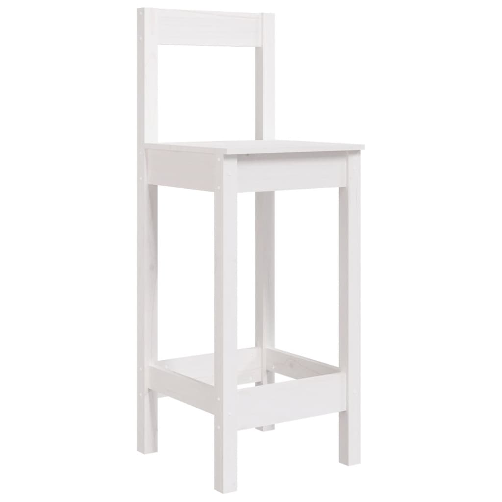 Set Bar da Giardino 5 pz Bianco in Legno Massello di Pino 3154751