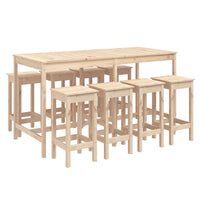 Set Bar da Giardino 9 pz in Legno Massello di Pino 3154765