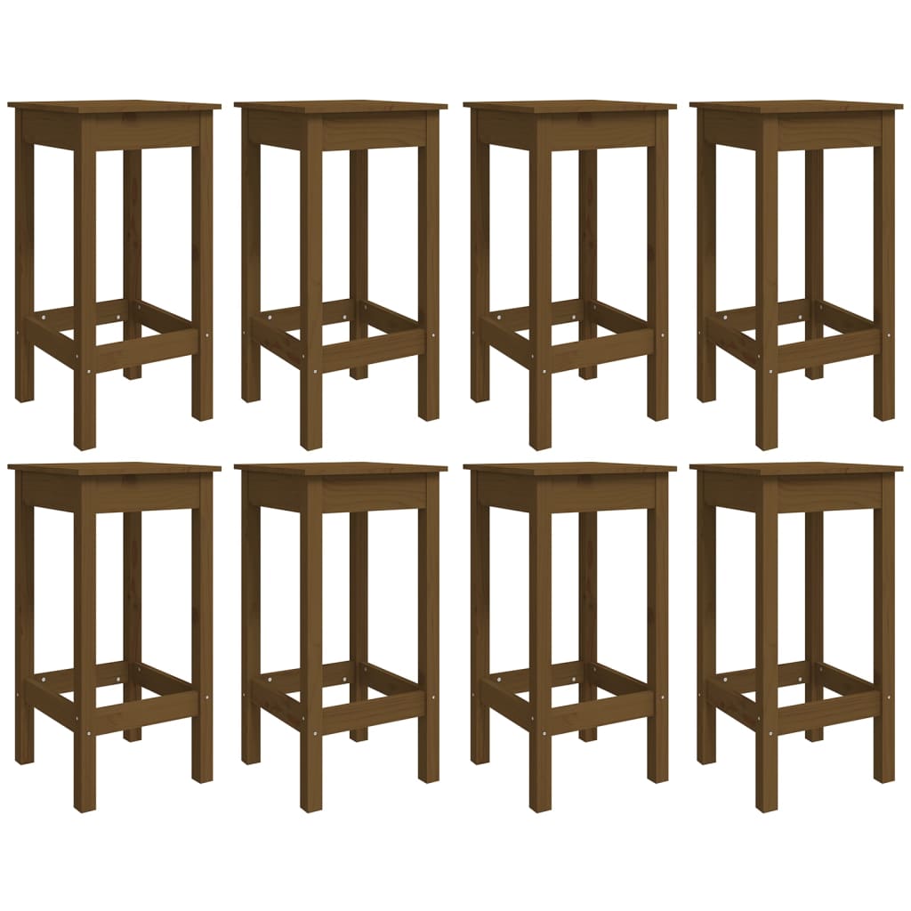 Set Bar da Giardino 9 pz Miele in Legno Massello di Pino 3154768