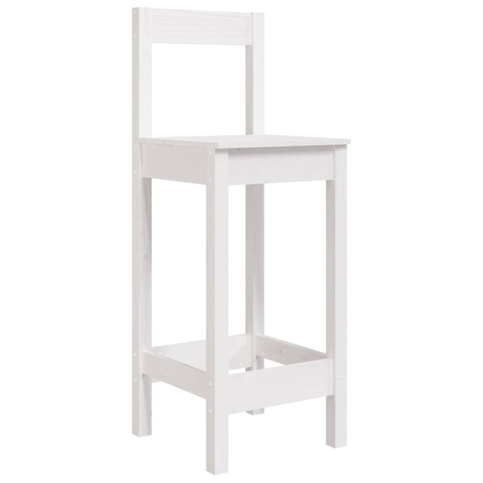 Set Bar da Giardino 9 pz Bianco in Legno Massello di Pino 3154771