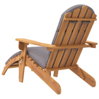 Sedia Adirondack Giardino con Poggiapiedi Legno Massello Acacia 360034