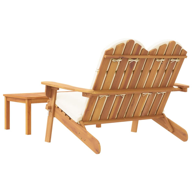 Set Salotto da Giardino Adirondack 2pz Legno Massello di Acacia 360042