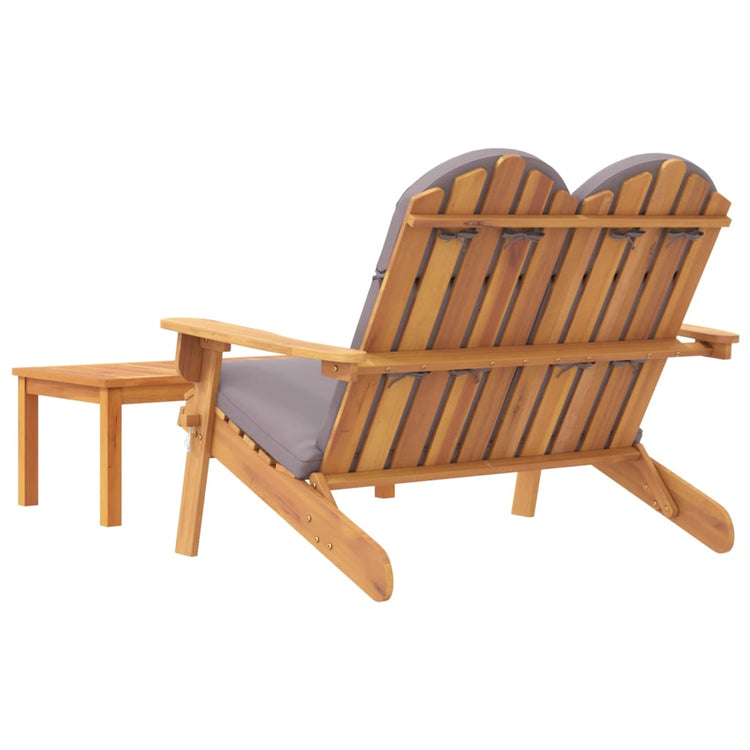 Set Salotto da Giardino Adirondack 2pz Legno Massello di Acacia 360043