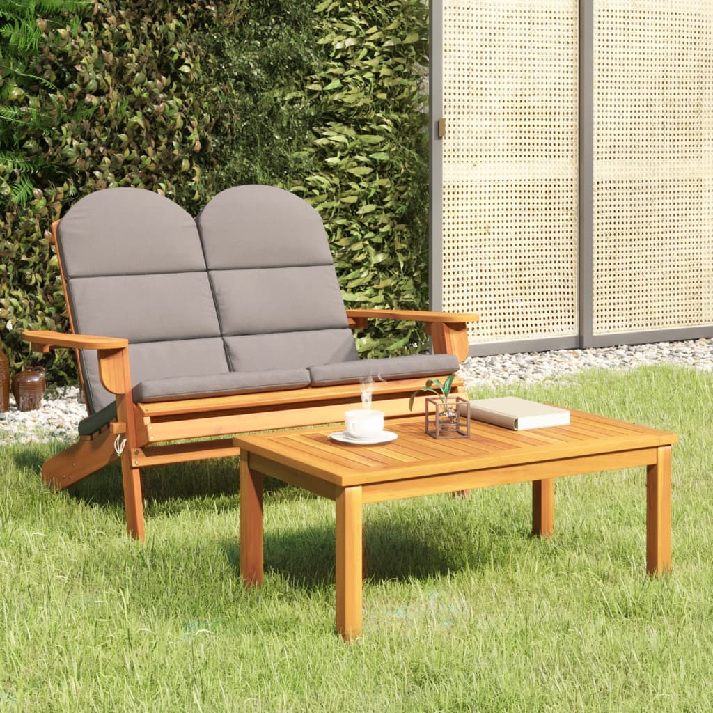 Set Salotto da Giardino Adirondack 2pz Legno Massello di Acacia 360043