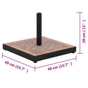 Base per Ombrellone Terracotta Quadrata 12 kg