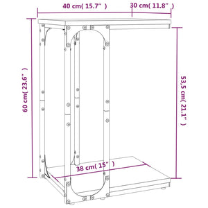 Tavolino Grigio Sonoma 40x30x60 cm in Legno Multistrato 825820