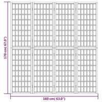 Divisorio Pieghevole 4 Pannelli Stile Giapponese 160x170 cm cod mxl 66538