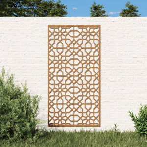 Decorazione Muro da Giardino 105x55 cm Moresco Acciaio Corten 824477