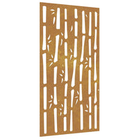 Decorazione Muro da Giardino 105x55 cm Bambù in Acciaio Cortencod mxl 106673