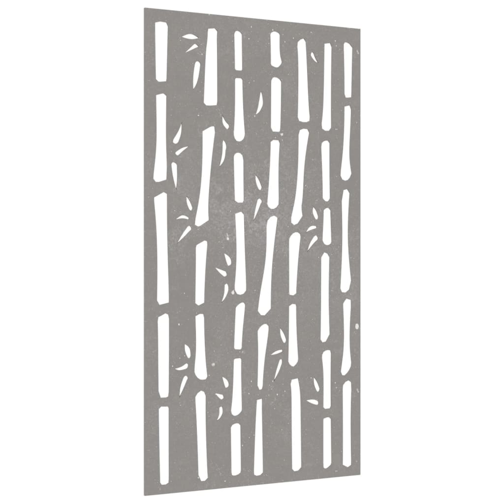 Decorazione Muro da Giardino 105x55 cm Bambù in Acciaio Cortencod mxl 106673