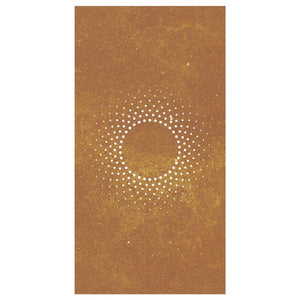 Decorazione Muro da Giardino 105x55 cm Sole in Acciaio Corten 824490