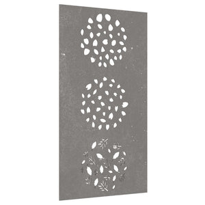 Decorazione Muro da Giardino 105x55 cm Foglia Acciaio Corten 824494