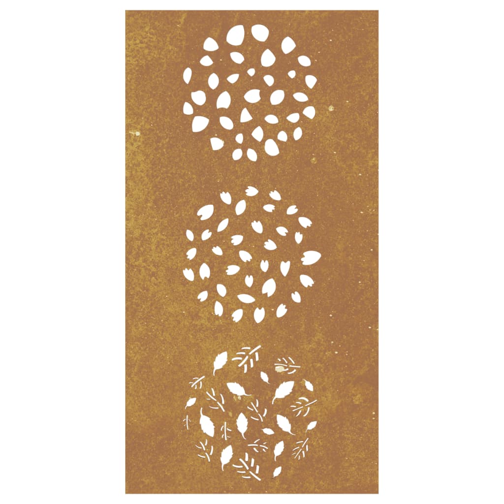 Decorazione Muro da Giardino 105x55 cm Foglia Acciaio Corten 824494