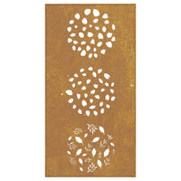 Decorazione Muro da Giardino 105x55 cm Foglia Acciaio Corten 824494