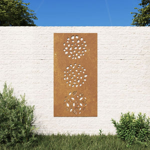 Decorazione Muro da Giardino 105x55 cm Foglia Acciaio Cortencod mxl 82749