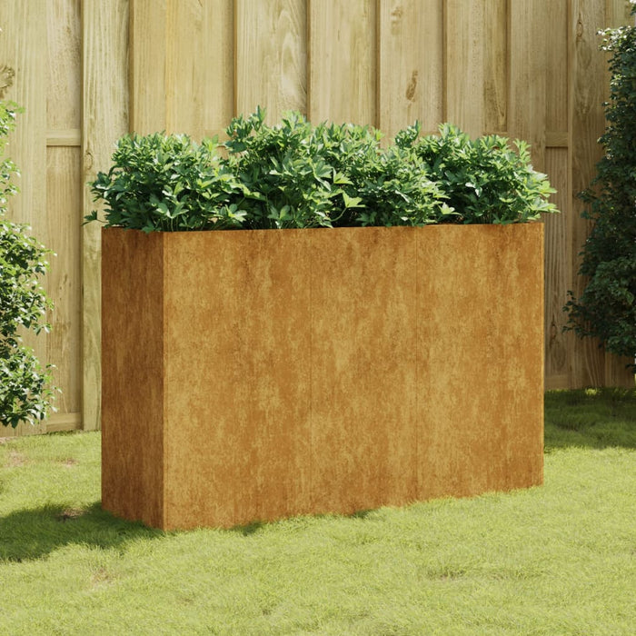 Fioriera Rialzata da Giardino 120x40x80 cm in Acciaio Corten 824526