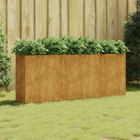 Fioriera Rialzata da Giardino 200x40x80 cm in Acciaio Corten 824527