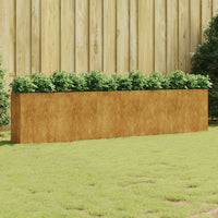 Fioriera Rialzata da Giardino 360x40x80 cm in Acciaio Corten 824529