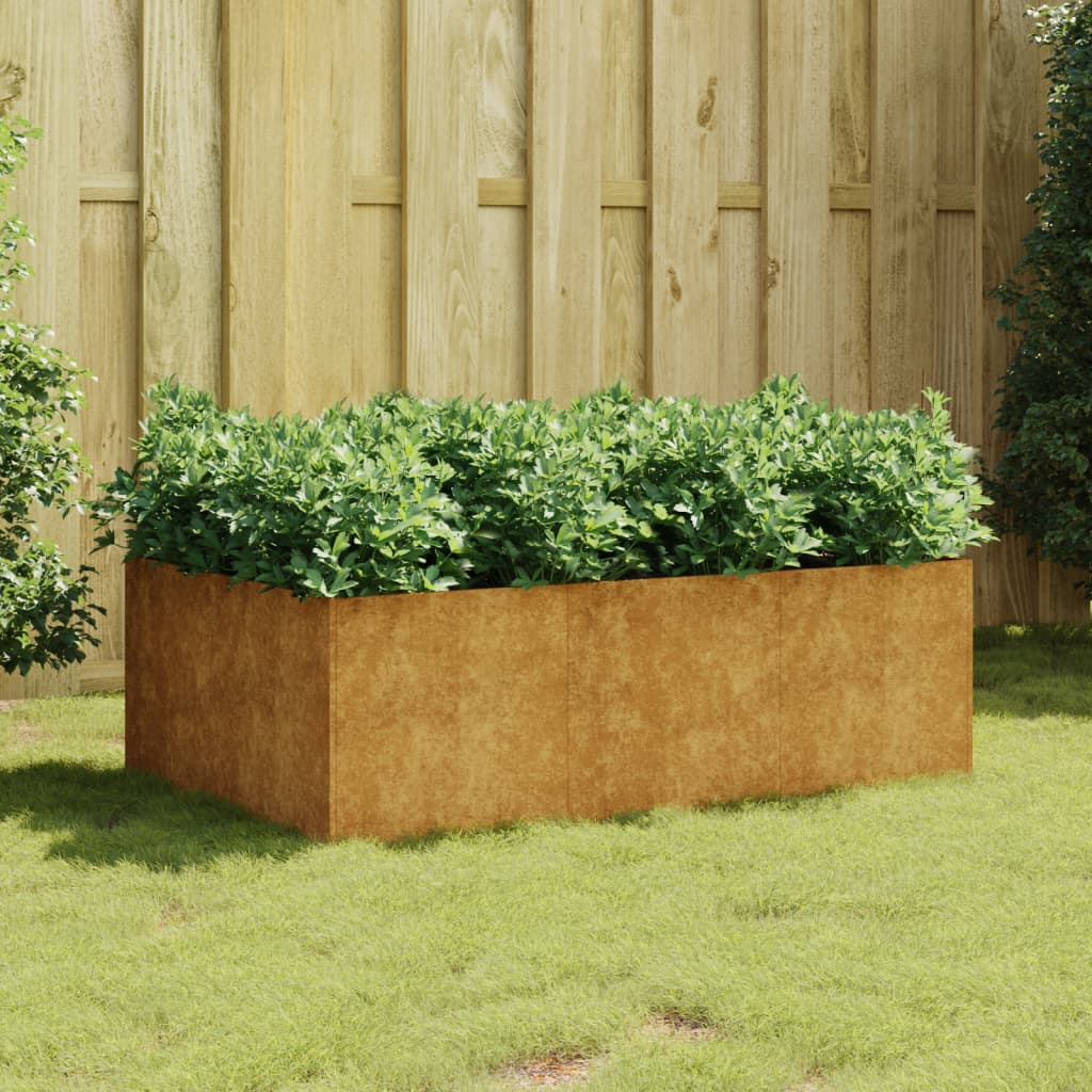 Fioriera Rialzata da Giardino 120x80x40 cm in Acciaio Corten 824532