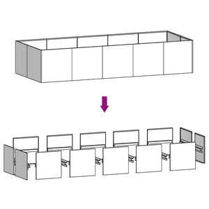 Fioriera Rialzata da Giardino 200x80x40 cm in Acciaio Corten 824533