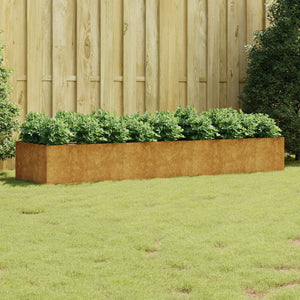 Fioriera Rialzata da Giardino 280x80x40 cm in Acciaio Corten 824534