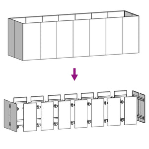 Fioriera Rialzata da Giardino 280x80x80 cm in Acciaio Corten 824540
