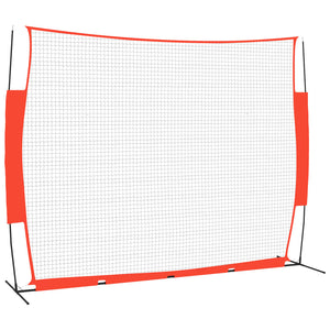 Rete Baseball Rossa e Nera 369x107x271 cm Acciaio e Poliestere 93739